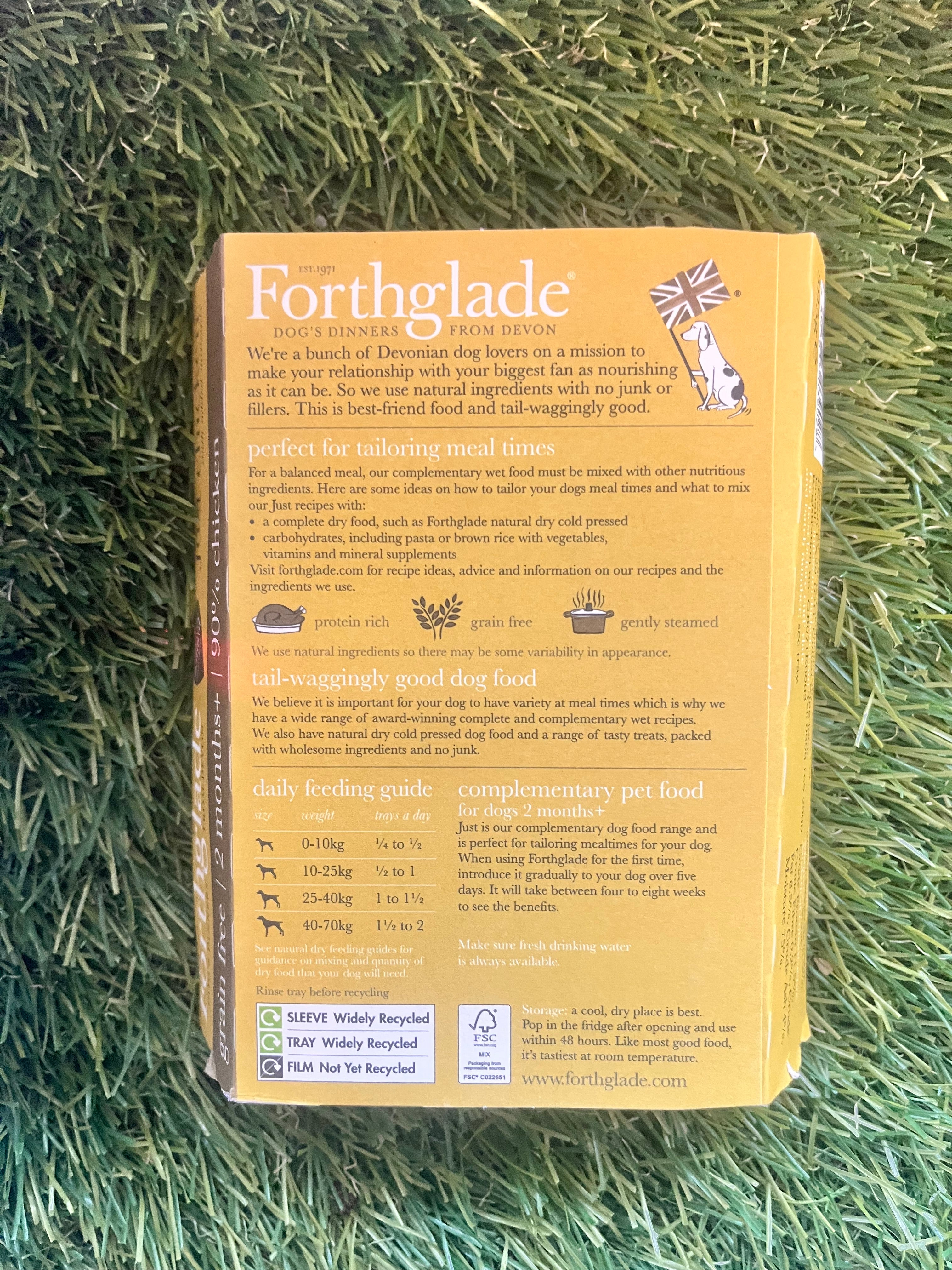 Forthglade Adult GF Just 90% Chicken 395g