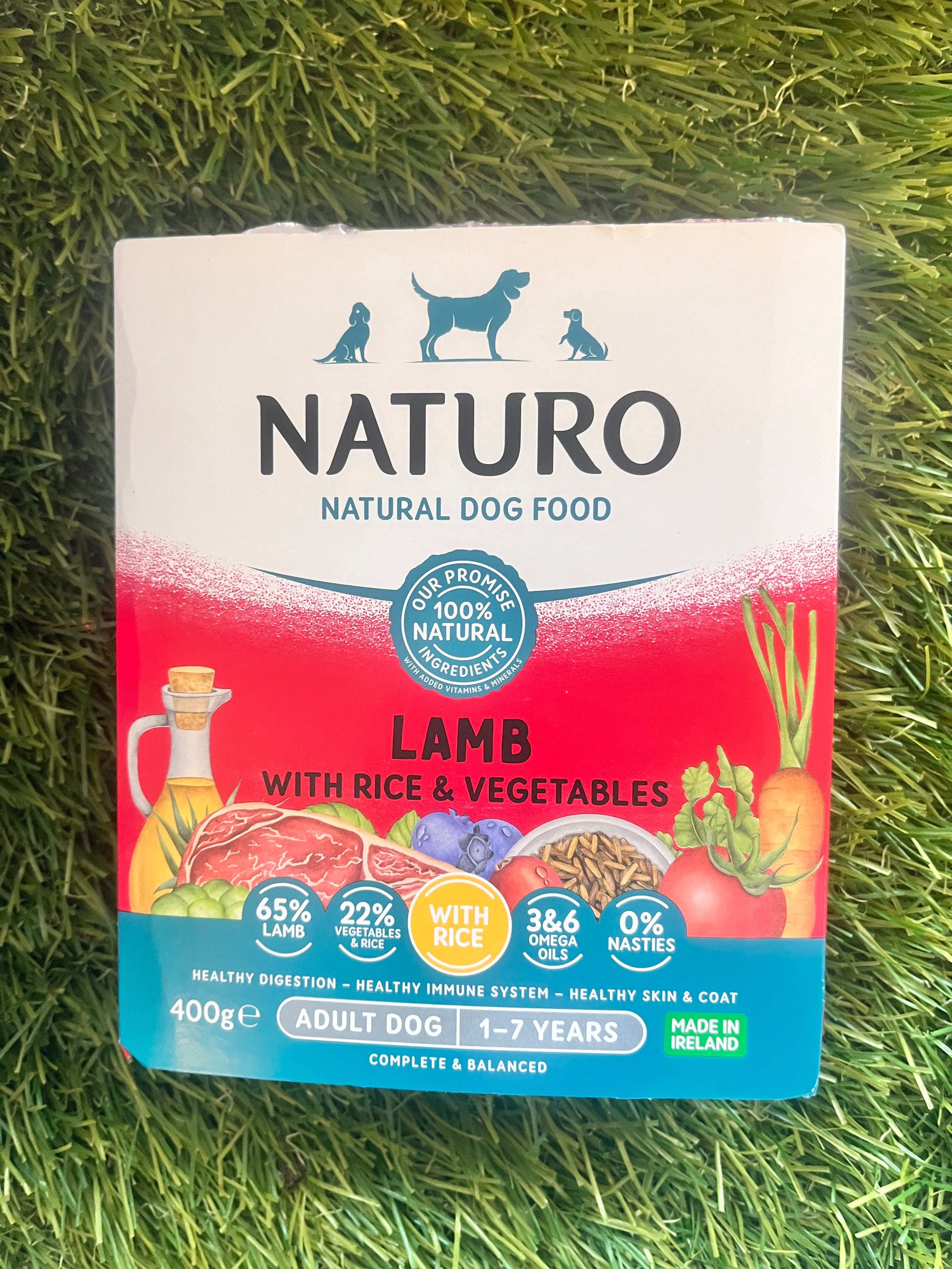 Naturo Adult Lamb & Rice With Veg Tray 400g
