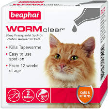 Beaphar Wormclear Spot On Wormer For Cats 2 Pipette