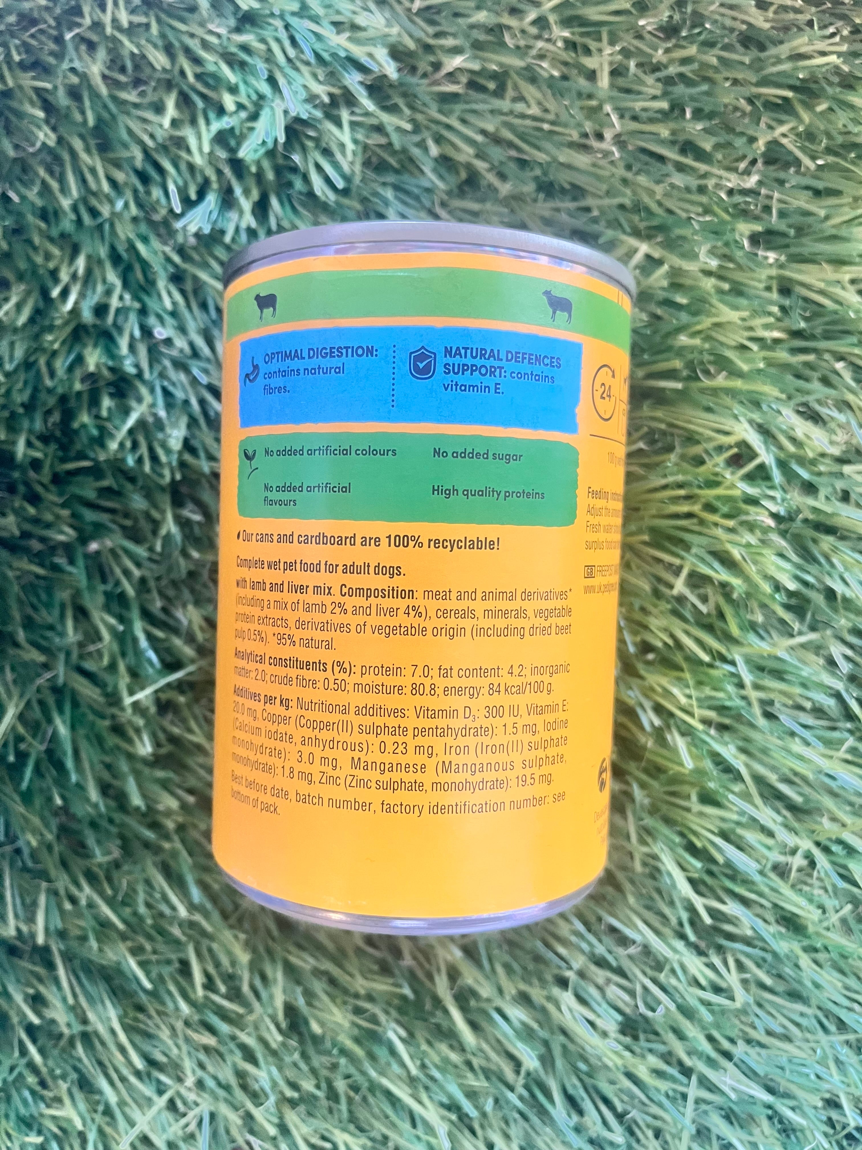 Pedigree Lamb and Liver mix Dog Tin