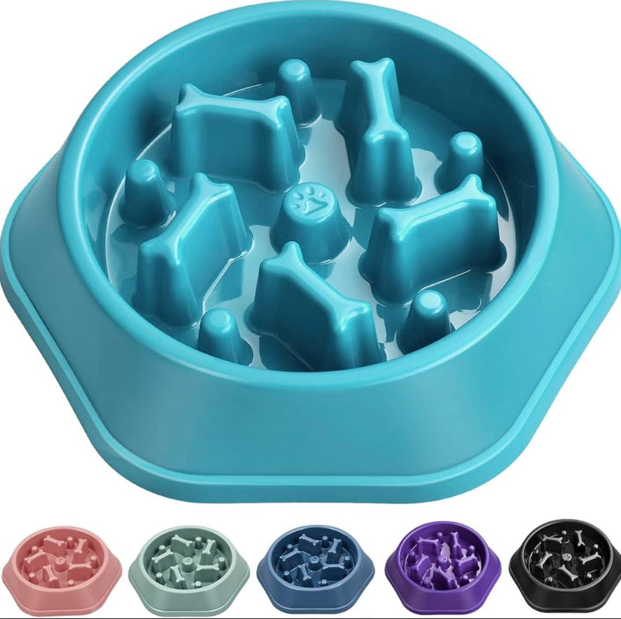 Hem & Boo anti gulp slow eating bowl SMALL mixed colours