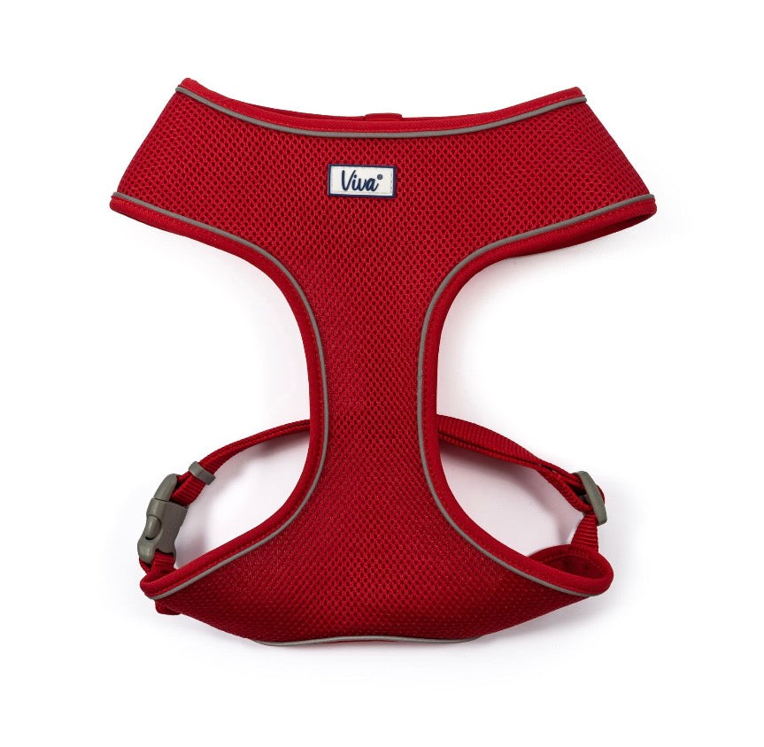 Viva Nylon Comfort Mesh Harness Red Large 53-74cm