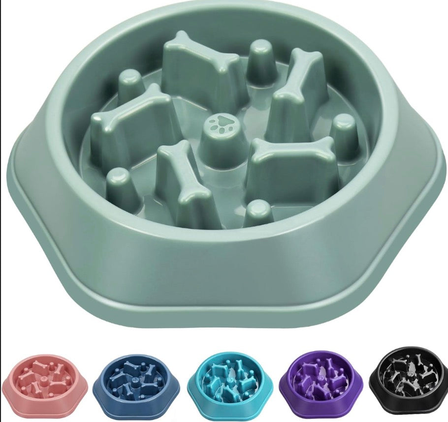 Hem & Boo anti gulp slow eating bowl SMALL mixed colours