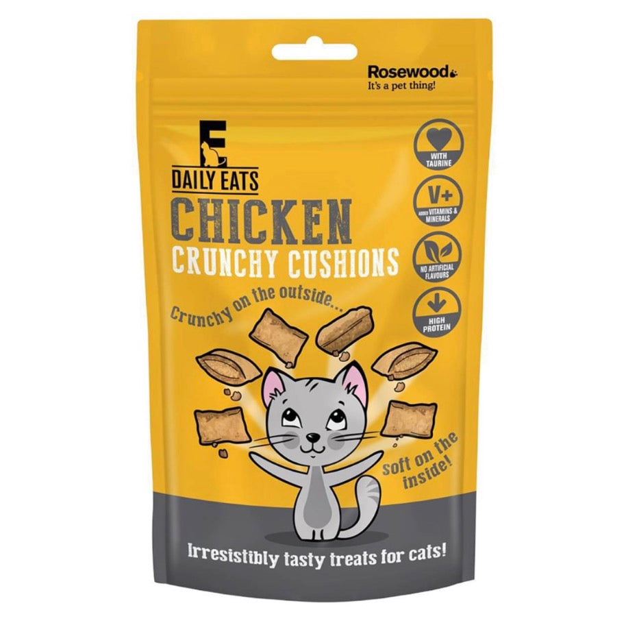CRUNCHY CHICKEN CUSHIONS FOR CATS 60g