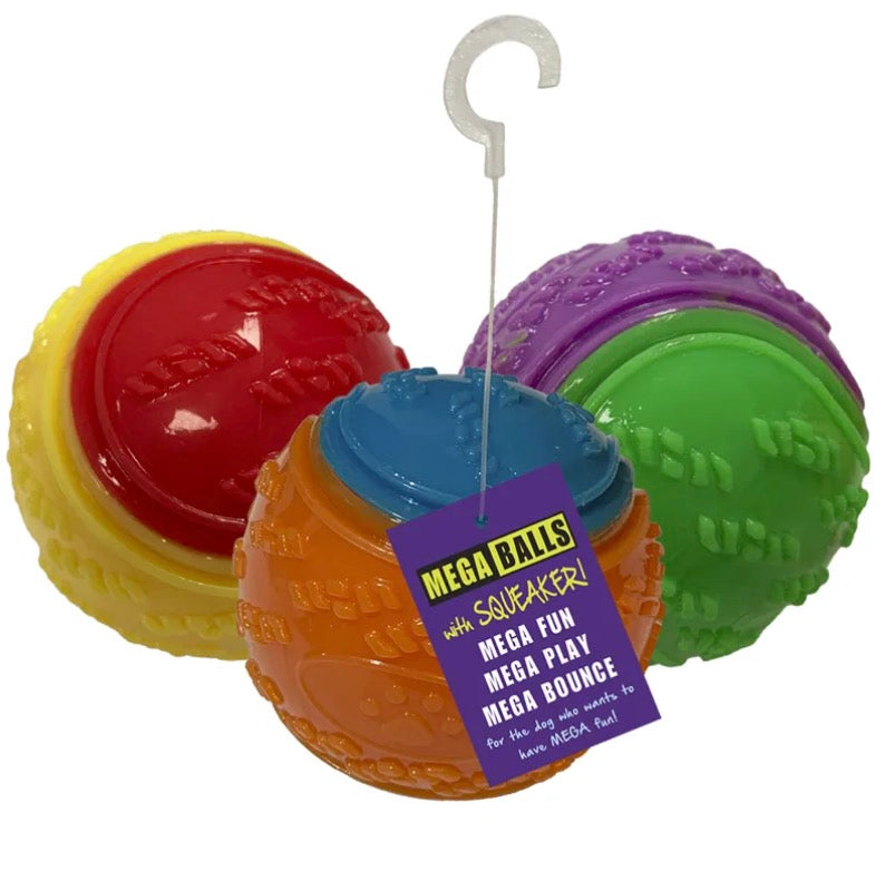 Hem and Boo TPR ball with squeaker mixed colours