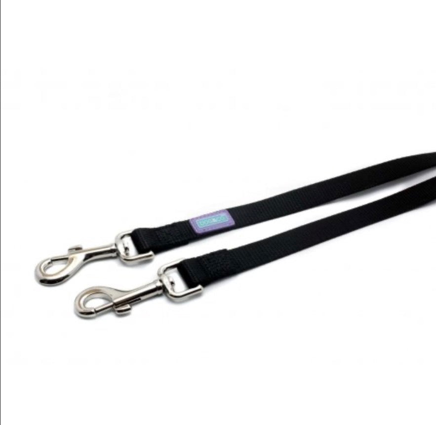 Dog&Co Nylon Coupler (for Two Dogs) Black 19mm X50cm