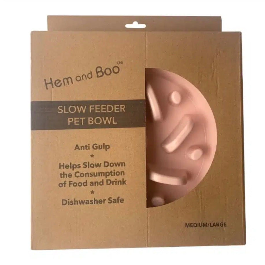 Hem & Boo anti gulp slow eating bowl SMALL mixed colours