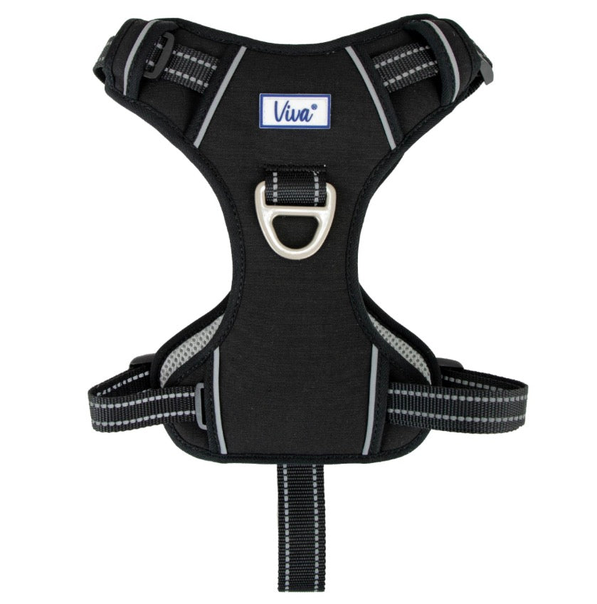 Ancol Viva Exercise & Travel Harness Black XL 80-120cm