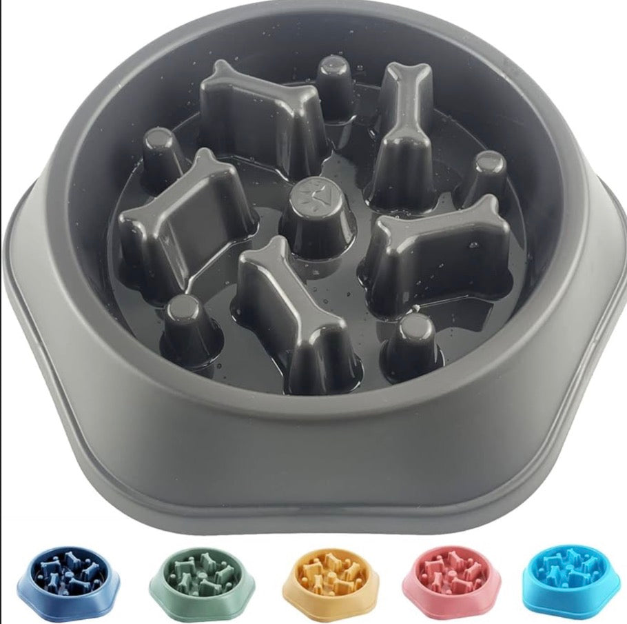 Hem & Boo anti gulp slow eating bowl SMALL mixed colours