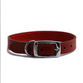 Heritage Leather Collar Red 22mm X39-48cm Sz 5