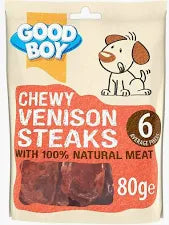 Good Boy Pawsley & Co Chewy Venison Steaks 80g