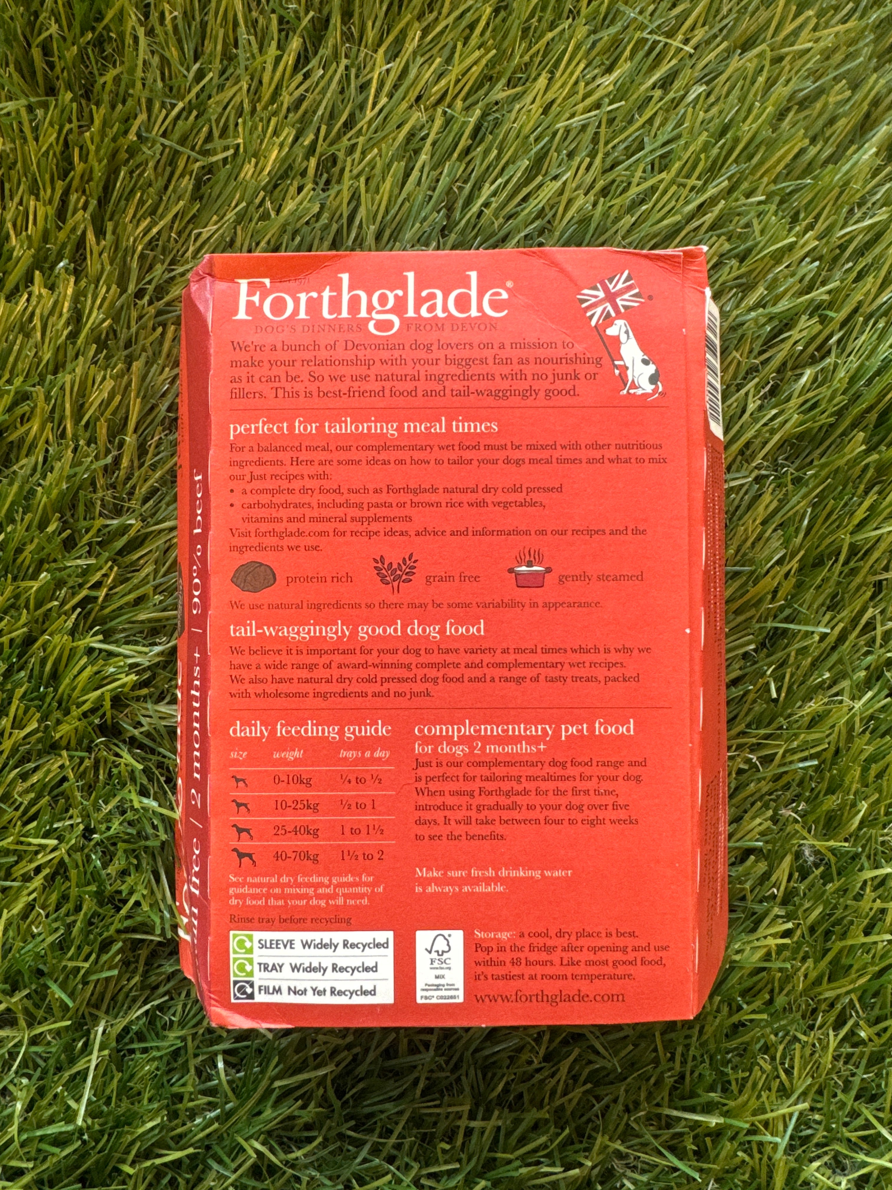 Forthglade Adult GF Just 90% Beef 395g