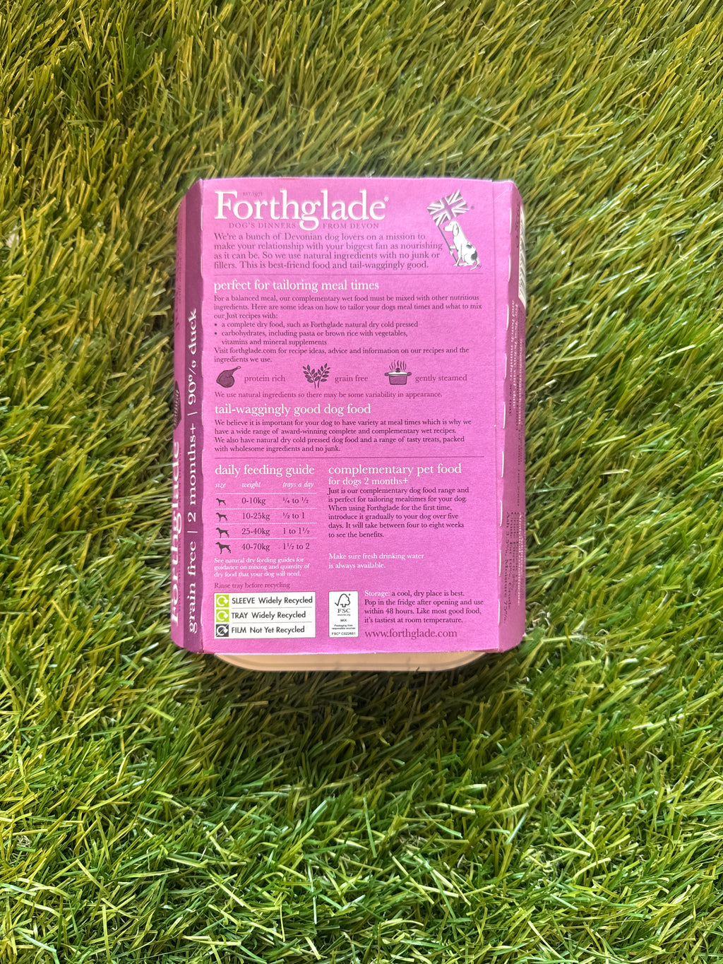 Forthglade Adult GF Just 90% Duck 395g