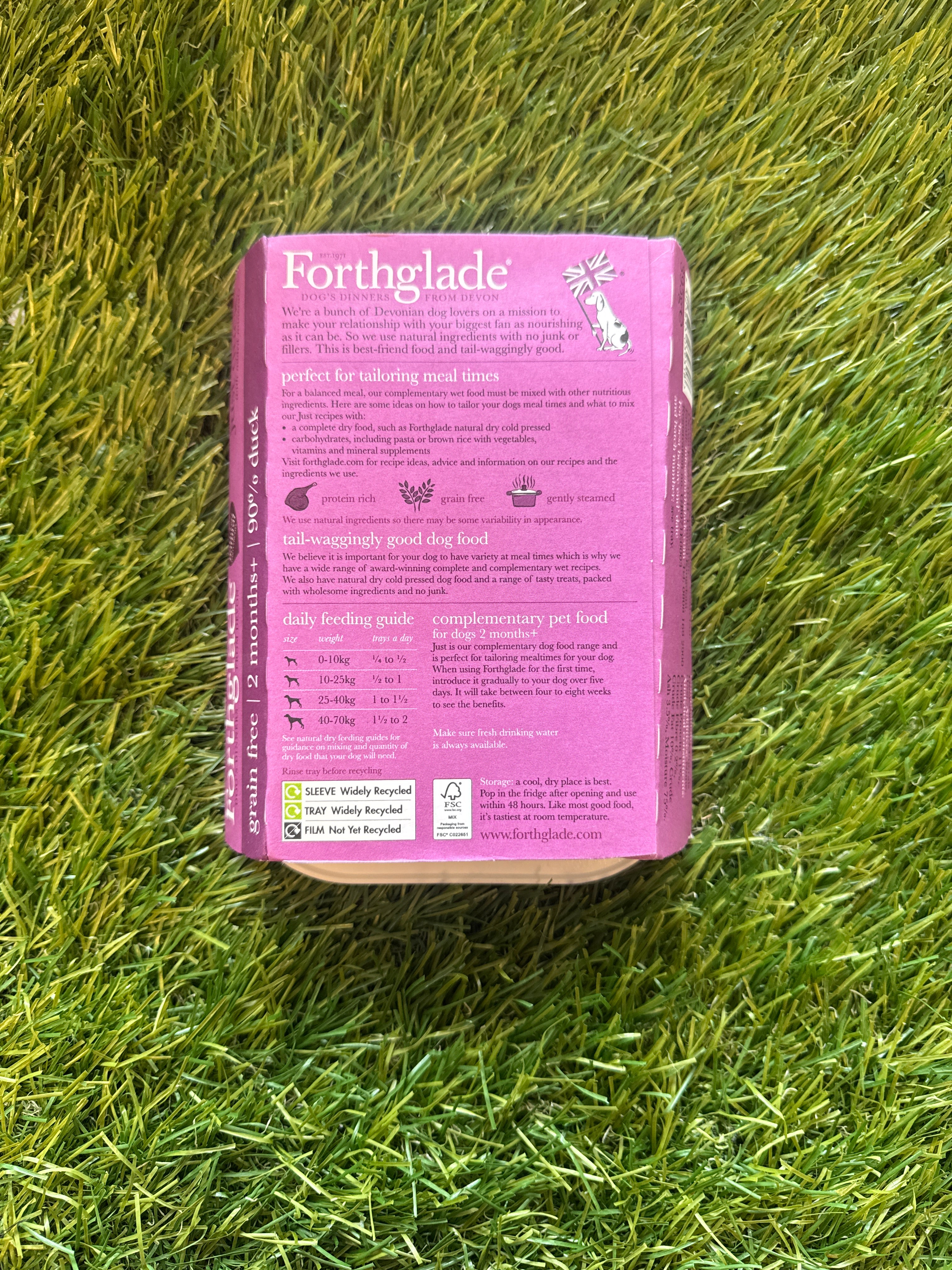 Forthglade Adult GF Just 90% Duck 395g