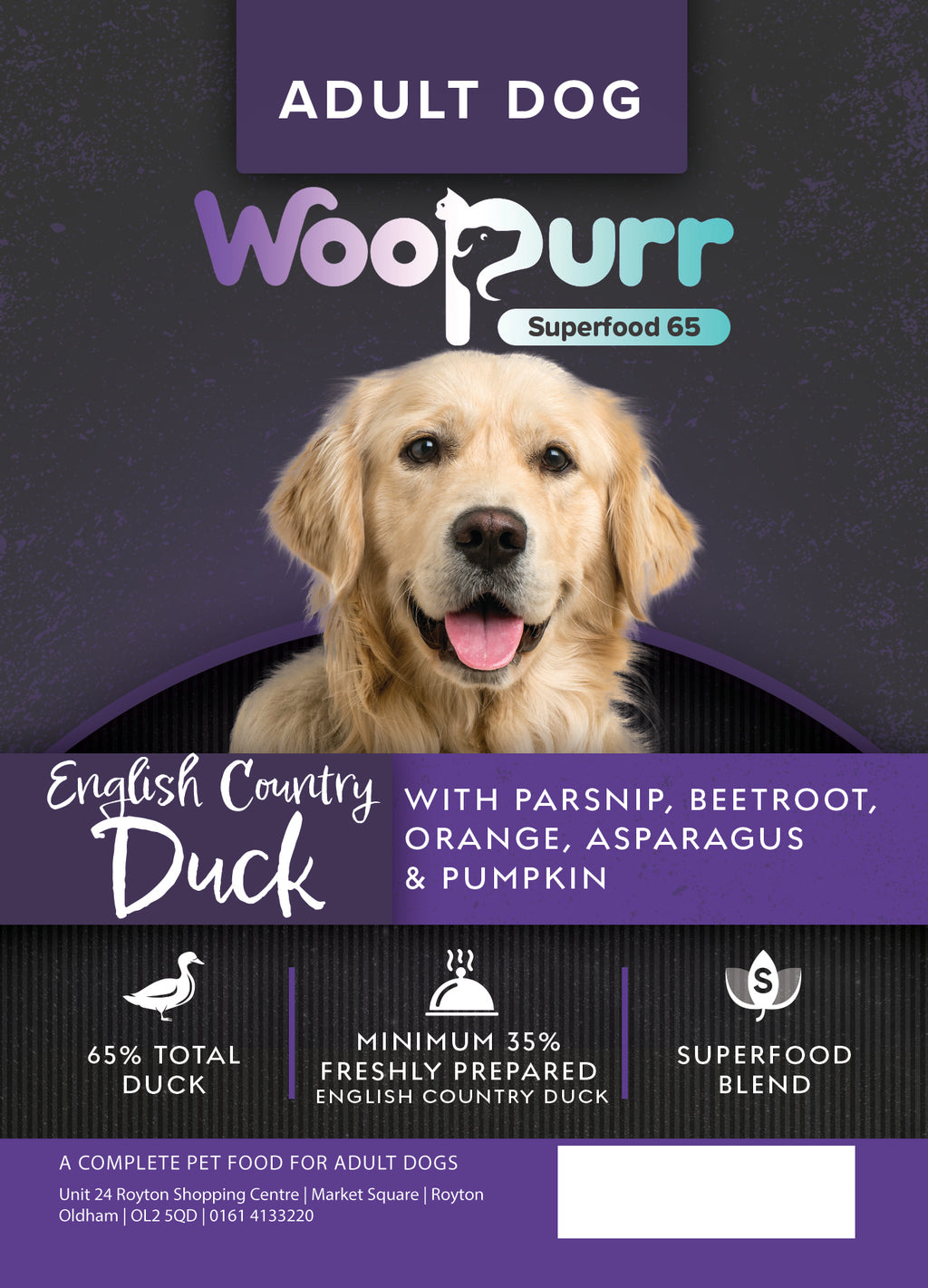 2kg Superfood 65 English Country Duck Adult Dog SF/BL