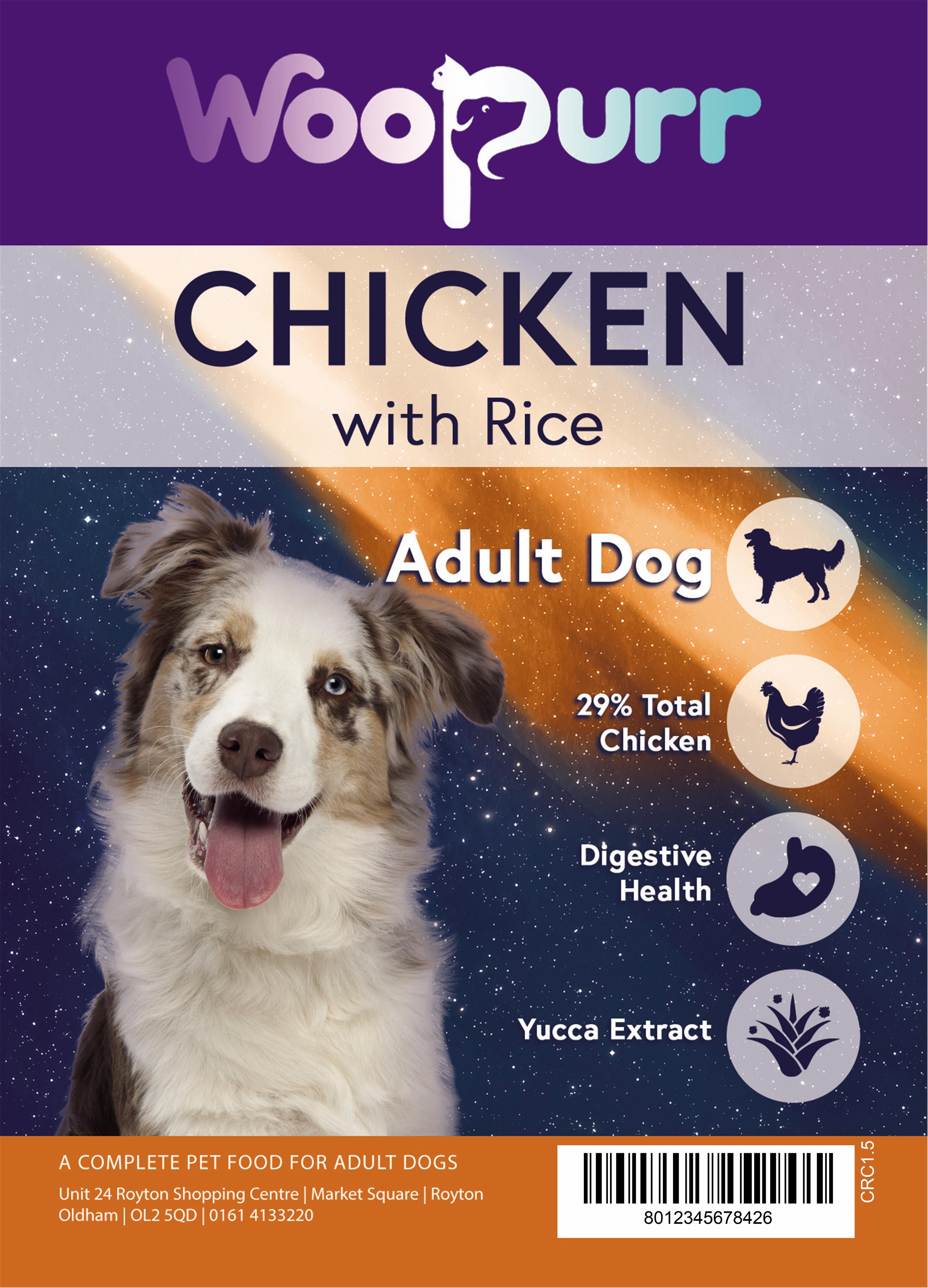 15kg Working Dog SP Chicken With Rice PL/A5-PT