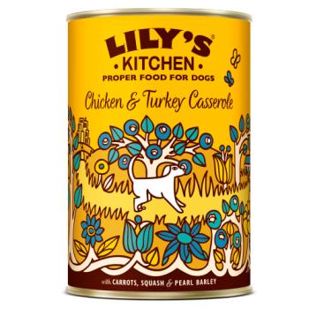Lily's Kitchen Wet Dog Tin Chicken & Turkey Casserole 400g