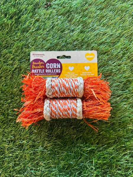Boredom Breaker Corn Rattle Rollers 2pk