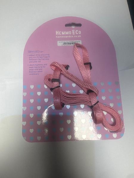 Kitty&Co Nyl Adj Cat Harness&Lead Set Astd 9mm X30-40cm