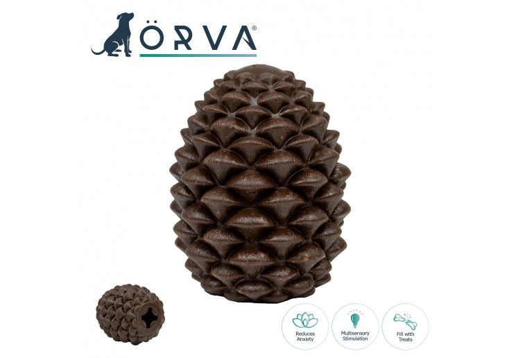 Orva Mental Enrichment Tough Stuff Pine Cone Treat Dispensing Toy *